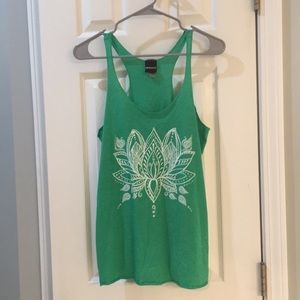 Green lotus flower tank